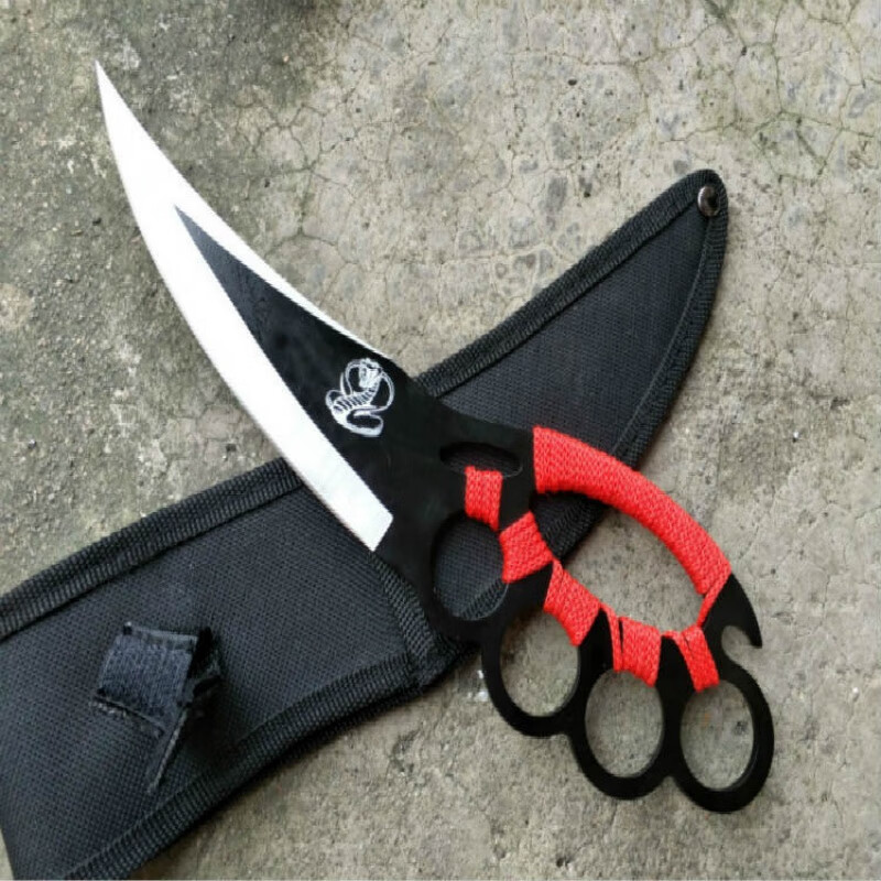 miflame指虎刀折叠户外多功能折叠防身直d刀具随身便携折z刀求生d刀