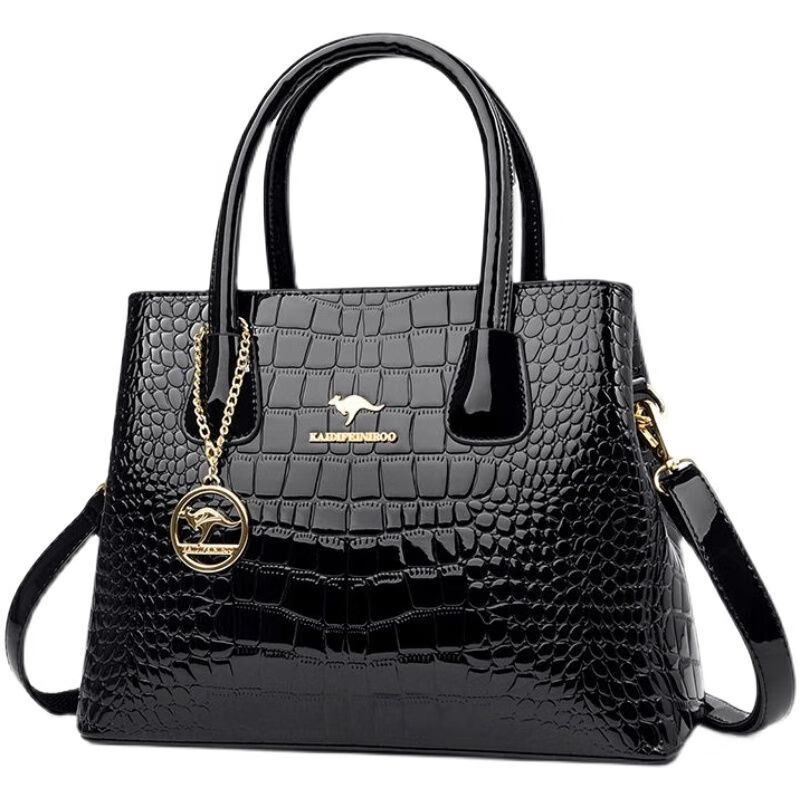 酷奇袋鼠(kuqidaishu)酷奇【牌】袋鼠女包新款时尚手提包女大包亮皮单