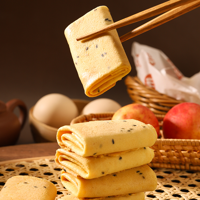 小赞凤凰卷整箱手工蛋卷芝麻蛋卷鸡蛋糕点饼干零食休闲小吃点心凤凰卷整箱360g主图8