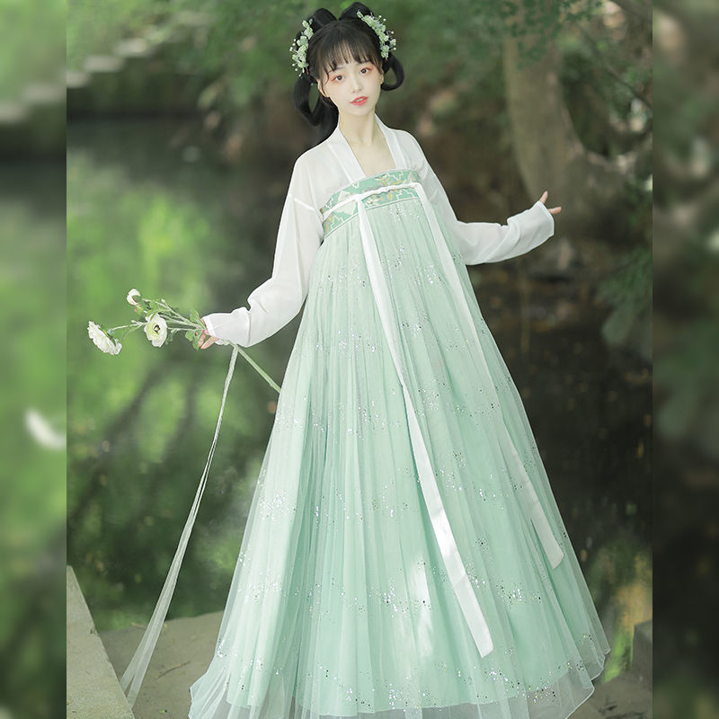 温仟轩女童汉服薄款飘逸古装古代裙子女童小孩子穿的汉服襦裙汉服女