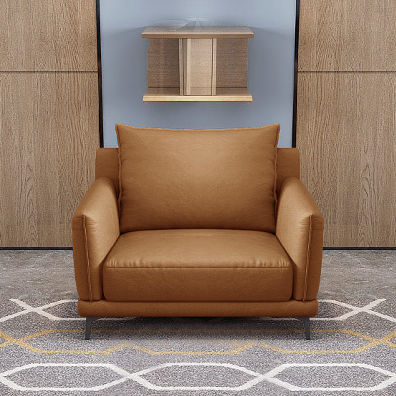 furniture)真皮单人沙发休闲椅意式阳台椅简约现代老虎椅皮艺躺椅懒人