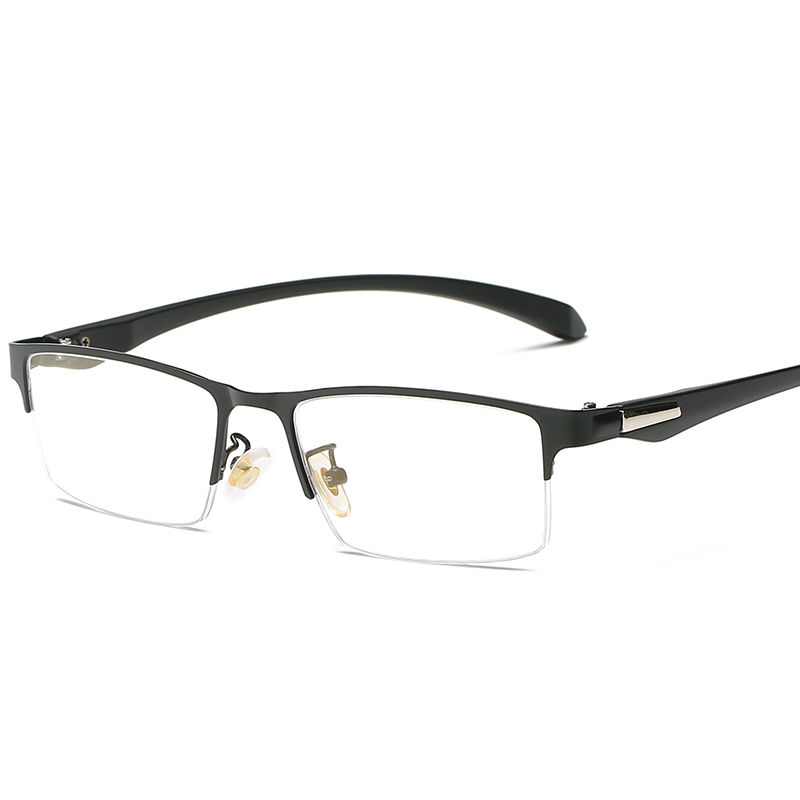 近视眼镜男有度数轻眼镜框舒适配眼镜成品眼睛近视镜男 款式一黑色 0
