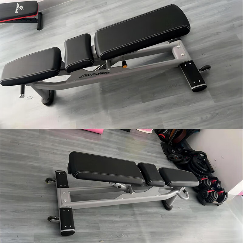 山头林村仰卧起坐凳可调节哑铃多功能家用折叠专业卧推飞鸟商用健身椅