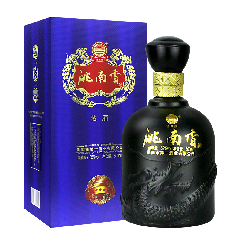 洮南香白酒 东北吉林特产名酒 浓香型粮食酒52度 五星蓝藏酒【1瓶*500