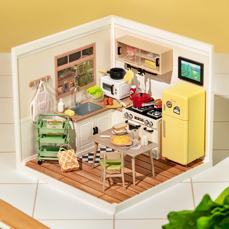 若来超级商店积木立体拼装模型微缩迷你仿真摆件儿童玩具diy小屋 厨力满满·厨房(不含屋顶防尘)高性价比高么？