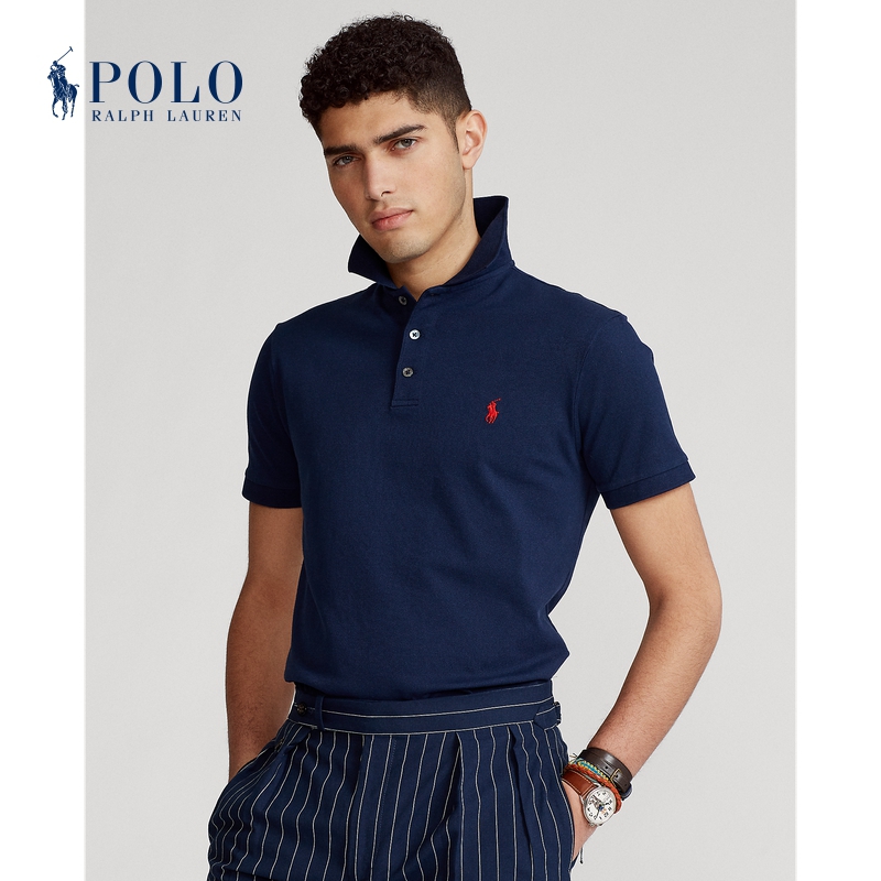 Polo Ralph Lauren 拉夫劳伦男装 经典款修身弹力短袖Polo衫RL13823 410-海军蓝 XL怎么看?