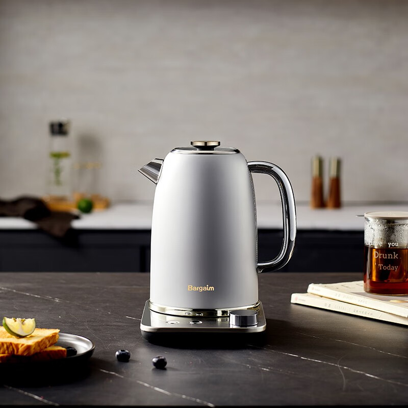 bargaim 旗舰电热水壶烧水壶控温恒温煲水保温一体全自动电水壶大容量开水壶电热壶316不锈钢 砂银-电子版
