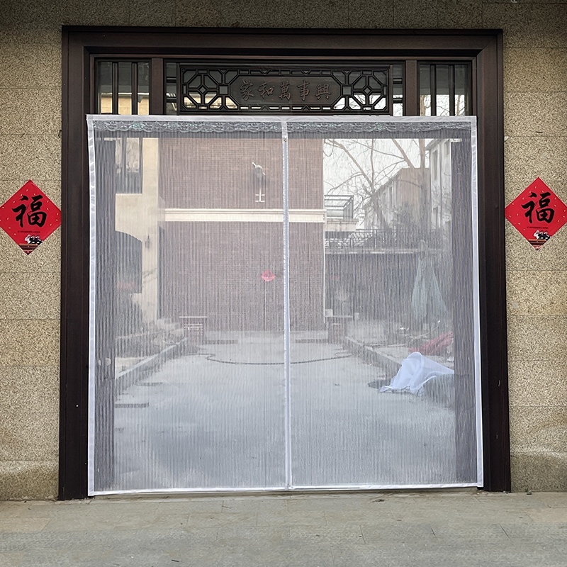 金钢砂防蚊门帘门帘家用免打孔大门防蚊纱帘金钢砂磁力吸铁石自吸新款