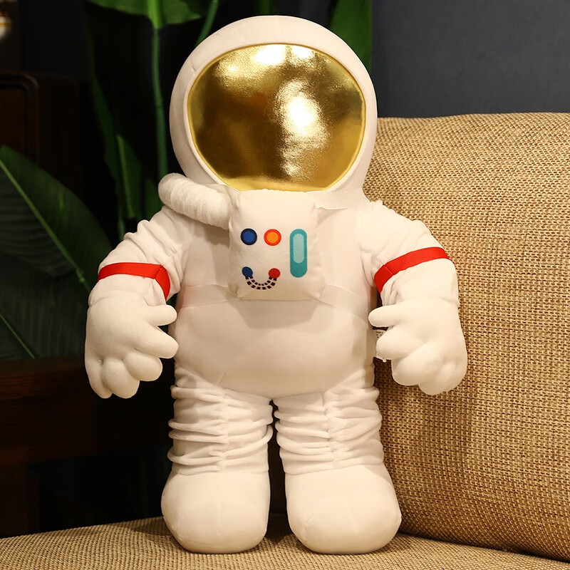 爱萌兔 宇航员公仔玩偶模型毛绒玩具太空人摆件布娃娃儿童玩具睡觉抱枕送生日礼物 白色宇航员 33cm