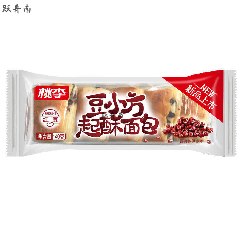 桃李起酥面包(红豆)早餐面包零食代餐小食品上海发货 豆小方6袋 140g