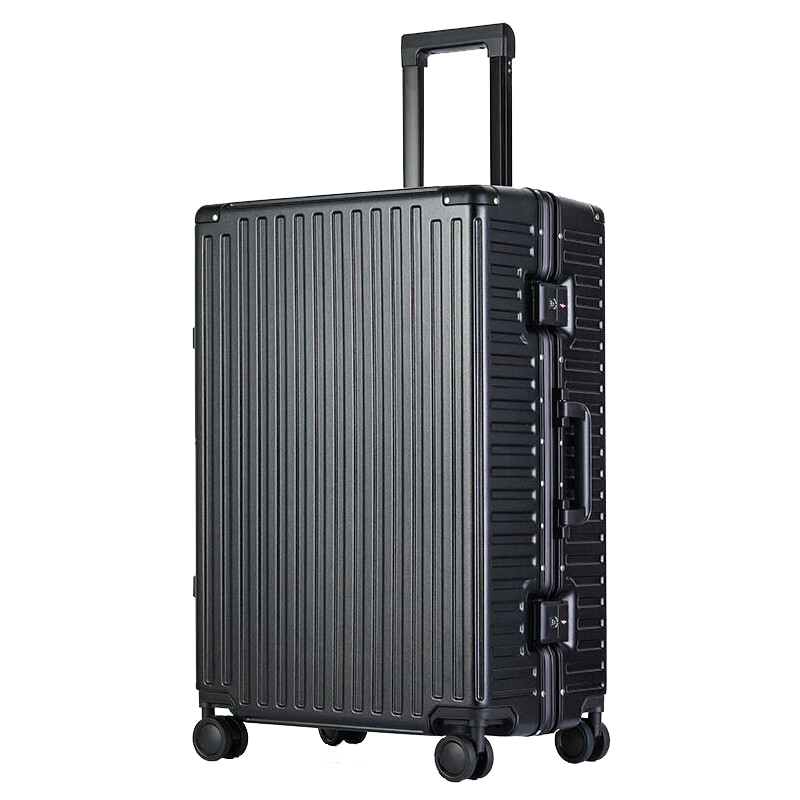 皮尔卡丹行李箱男轻音万向轮拉杆箱大容量铝框旅行箱女26英寸密码皮箱子
