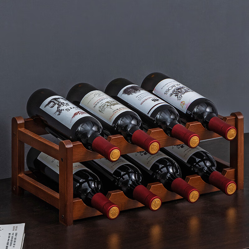 淘之良品 酒架格子红酒架摆件放葡萄酒架子红酒格小型展示架家用客厅摆设 二层8瓶（健康纯竹）使用感如何?