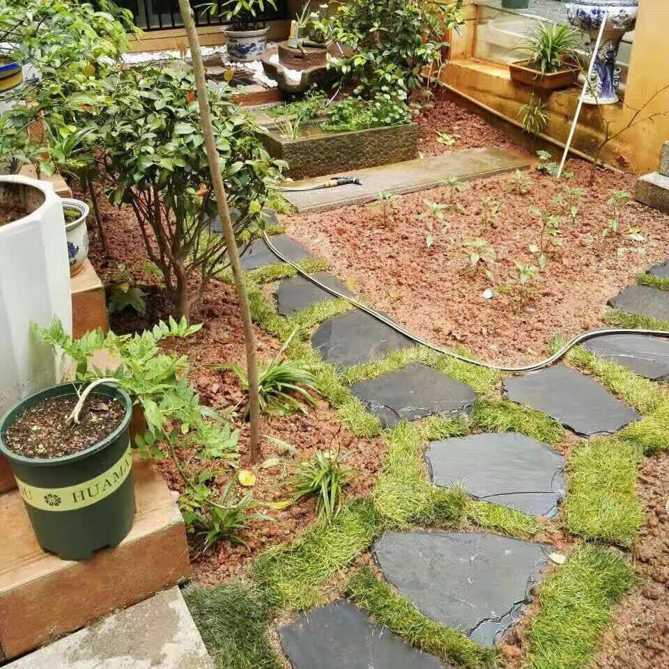 维京熊定制青石板踏步花园草坪垫脚园林汀步天然庭院地砖户外脚踏铺路