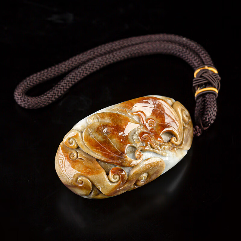 世盈 缅甸翡翠a货手把件 翡翠蝙蝠小摆件 附鉴定证书 摆件