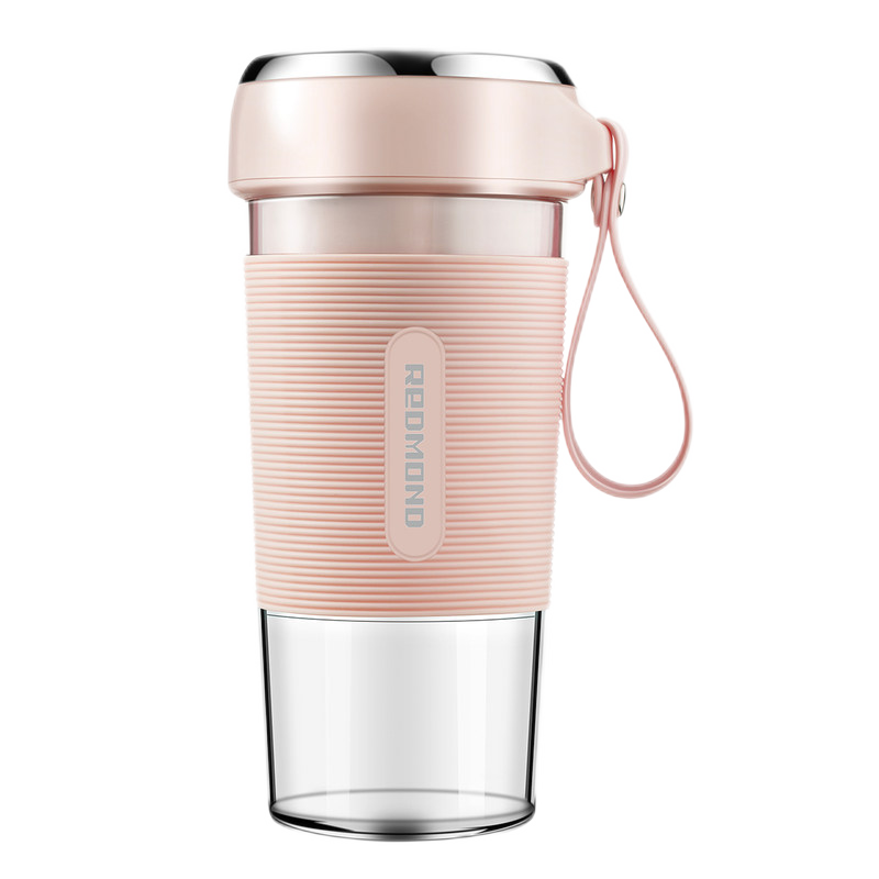 Redmond榨汁杯无线充电迷你果汁杯小型便携家用水果榨汁机 粉红色