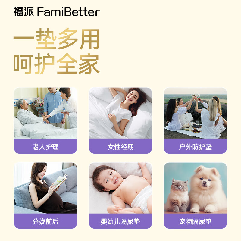 福派成人护理垫术后产妇产褥垫儿童老人经期一次性隔尿60x90cm 【搁污防漏】护理垫-30片