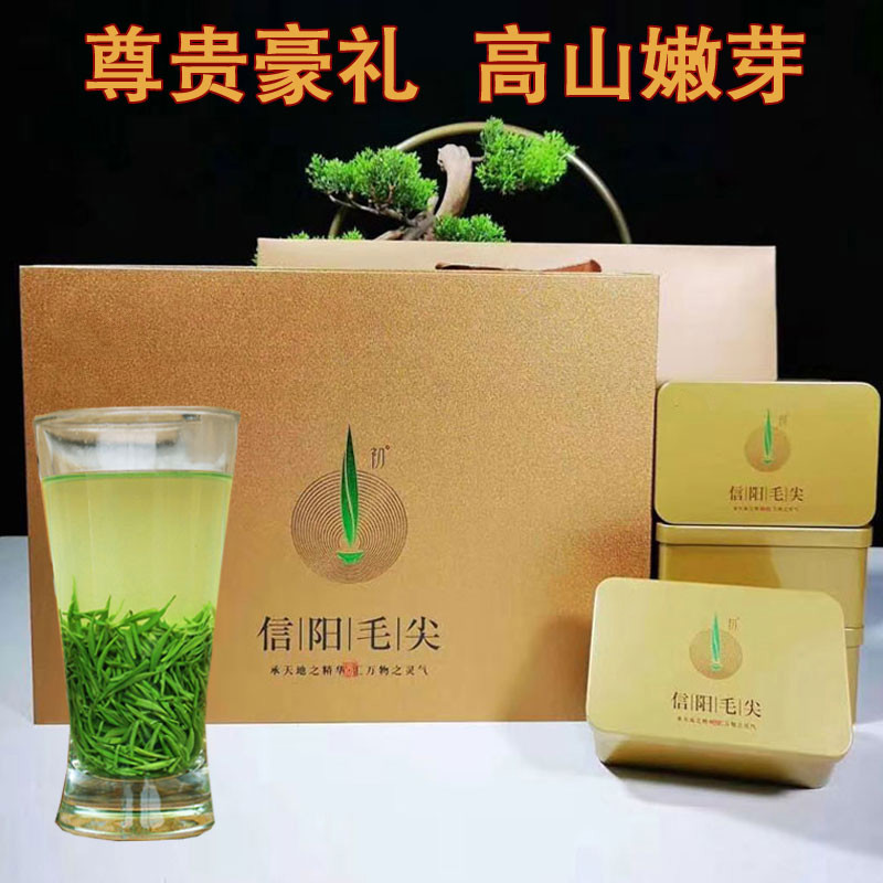 冰勐号 绿茶信阳原产毛尖明前嫩芽礼盒装 2023新茶 高山茶 明前毛尖茶