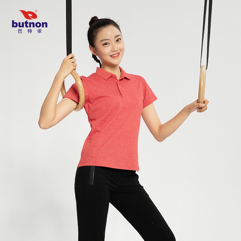 巴特侬(butnon)运动polo衫翻领短袖透气舒适t恤反领休闲运动服常规