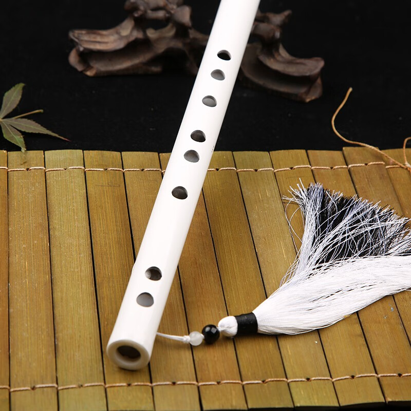 舒怀(shuhuai)迷你短笛无膜孔白色仿玉笛子苦竹横笛乐器初学入门无需