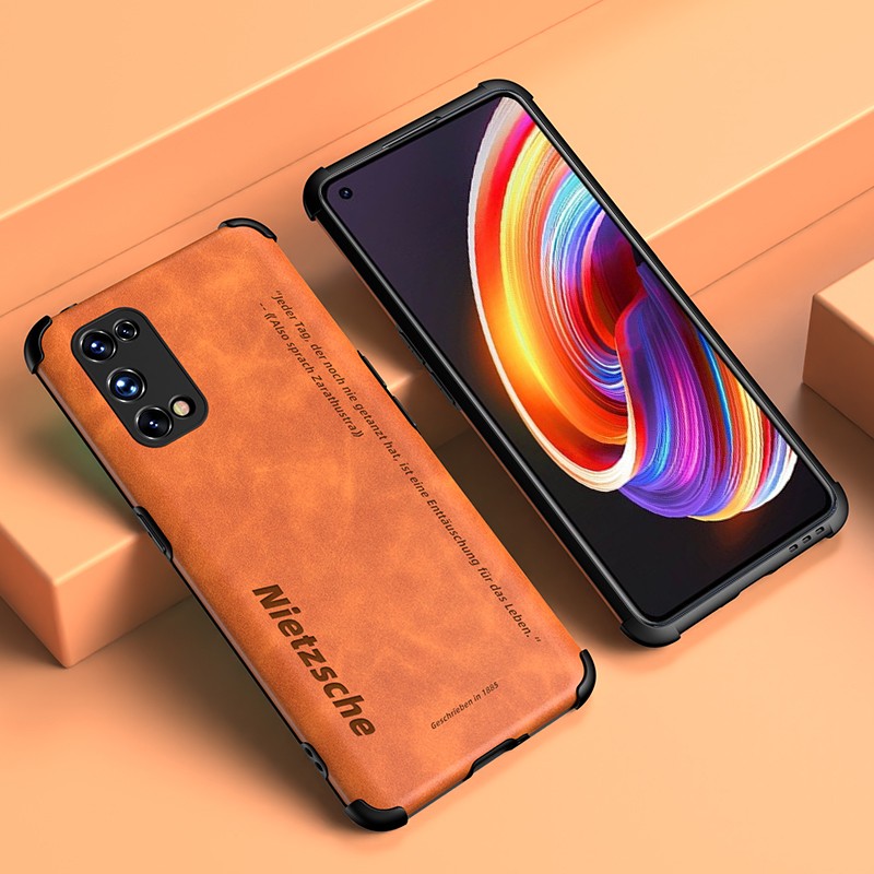 宋兵甲(zobig) 【配钢化膜】realme真我x7手机壳防摔 复古皮纹 防手汗