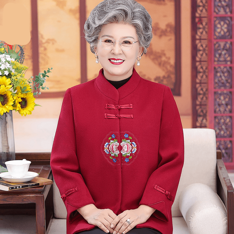 予瑾70岁老年人过生日衣服奶奶装秋冬外套中女生日喜宴妈妈唐装80老人