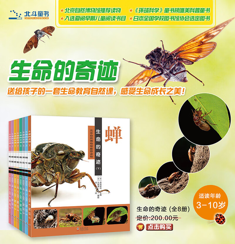 5-8-10岁儿童少儿生命教育生命奇迹自然科普百科全书 瓢虫蜗牛 北京