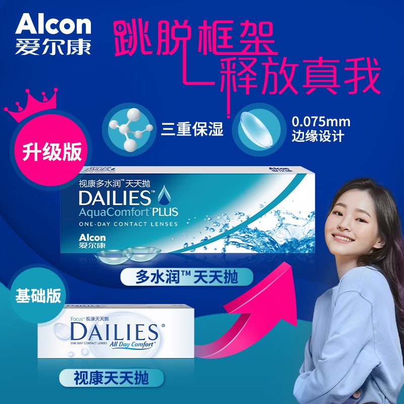 爱尔康透明隐形眼镜多水润日抛价格走势和销量分析