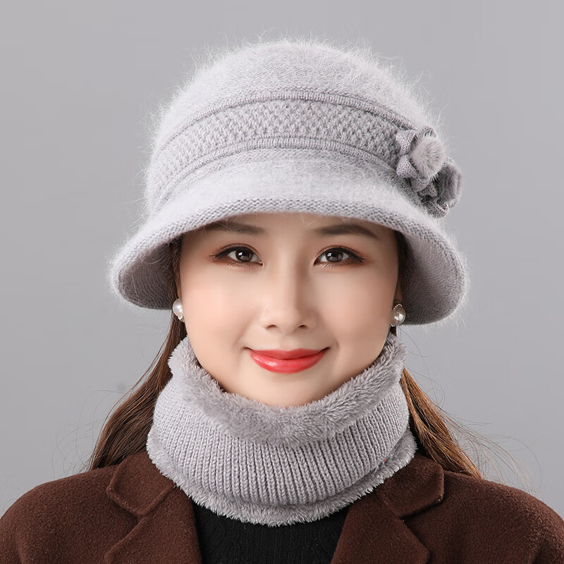温莱蔓莎中老年人帽子女70岁老人秋冬天戴的保暖帽60岁老太太加厚毛绒