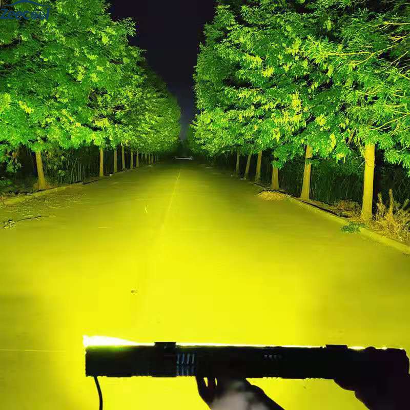 遥绾惜汽车led大灯强光长条灯12V24v挖掘机收割机灯电动车爆闪货车射灯 全新7寸大视野57珠远近光白光