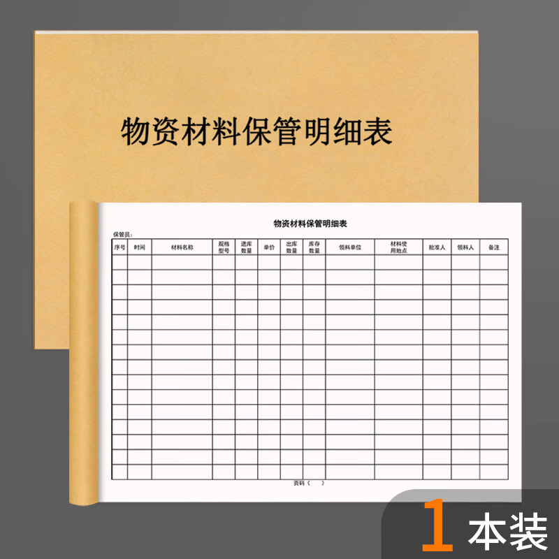 物资材料保管明细表仓库保管物品领用单领料登记库房申请签收本库
