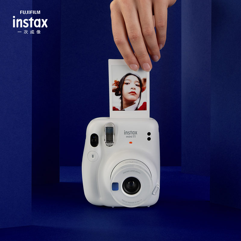 富士instax立拍立得 一次成像相机 mini11 冰晶白