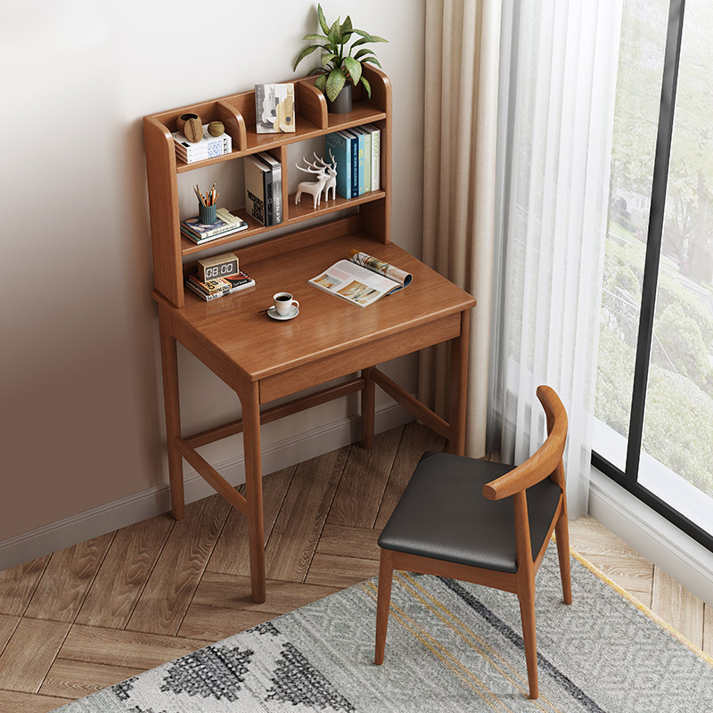 实木书桌60/80cm学生家用学习桌写字台卧室书房小户型简易小桌子 60