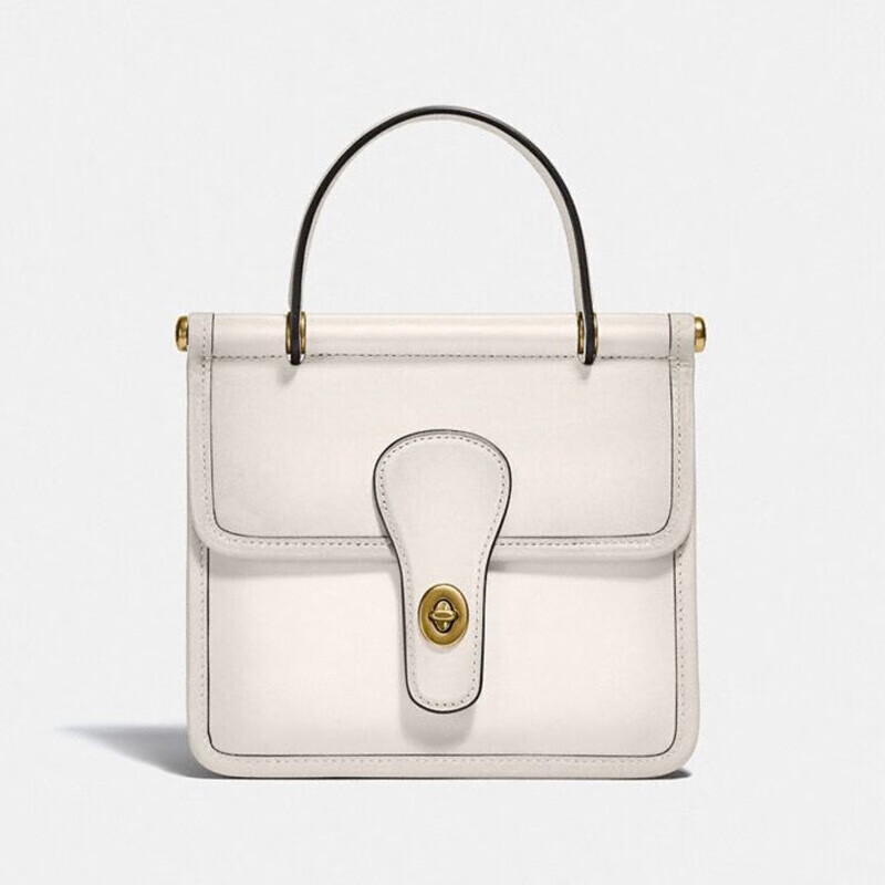 蔻驰  2021春夏 女士款 willis系列 18号小号手提单肩包绿色皮质 5789