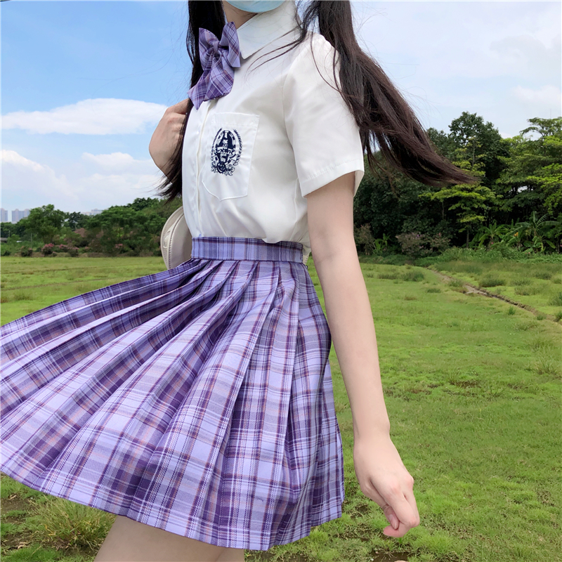 冰吉羽jk格裙百褶裙女学生日系校服短裙格子裙半身裙学院风少女套装