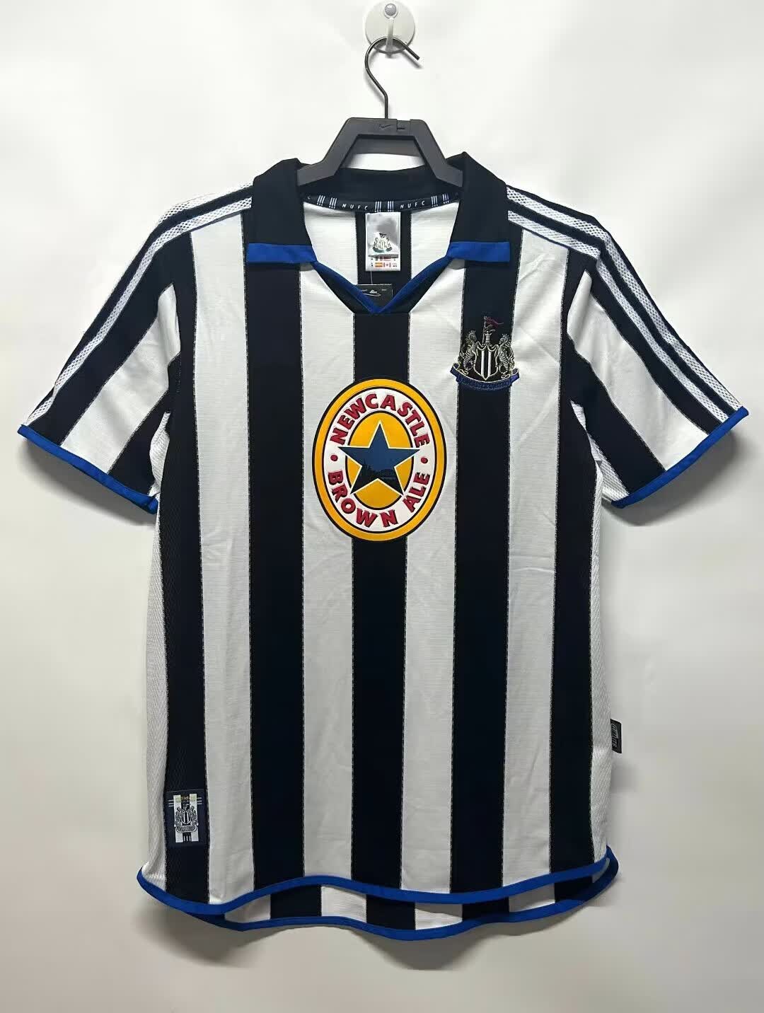 藏言99-00纽卡斯尔主场球衣泰版短袖足球服复古队服运动套装 不印号