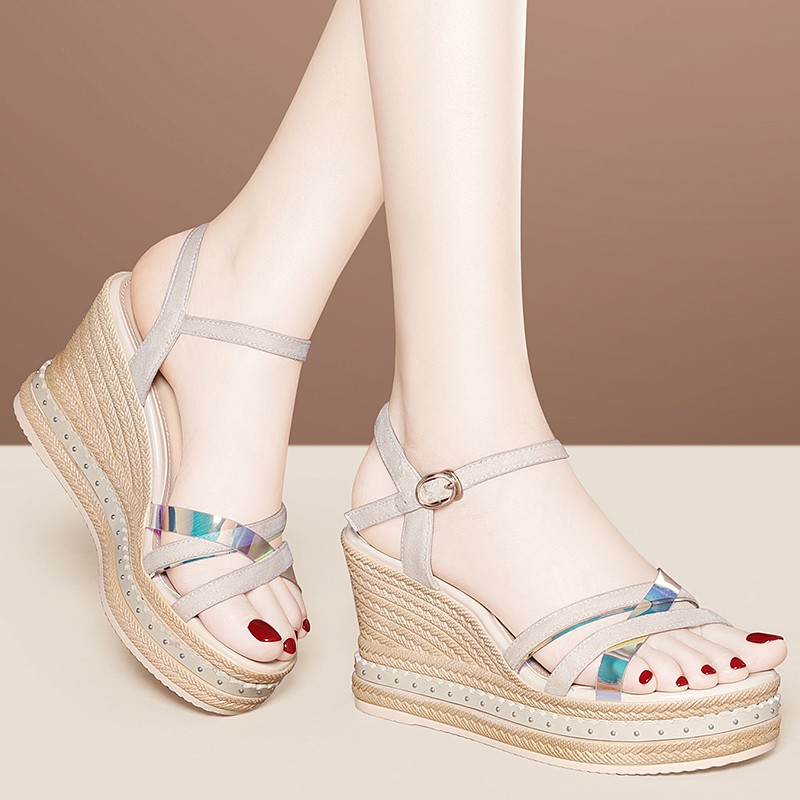 夏天韩版学生时尚休闲超高跟凉鞋女装夜店性感大码夏季新款女鞋子波根