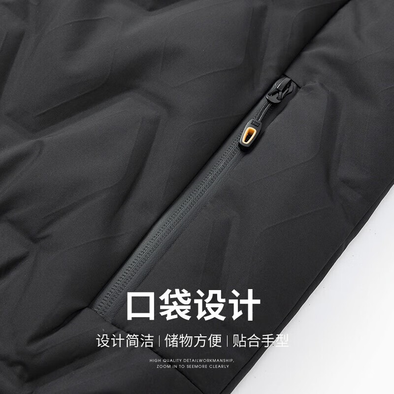 SHANSHAN杉杉【石墨烯】羽绒服男秋冬90鸭绒外套男加厚保暖短款羽绒夹克 黑色 L (175) /175