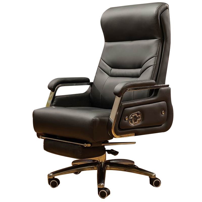 欧宝美家用电脑椅可躺老板椅升降转椅书房椅靠背椅现代简约办公椅子带脚托