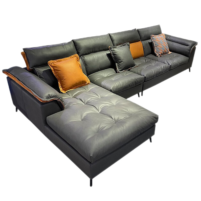 绿林咖沙发 科技布沙发现代简约意式极简轻奢大小户型转角可拆洗布艺乳胶沙发 单人位(1.2m) 三防科技布+乳胶填充+羽绒棉