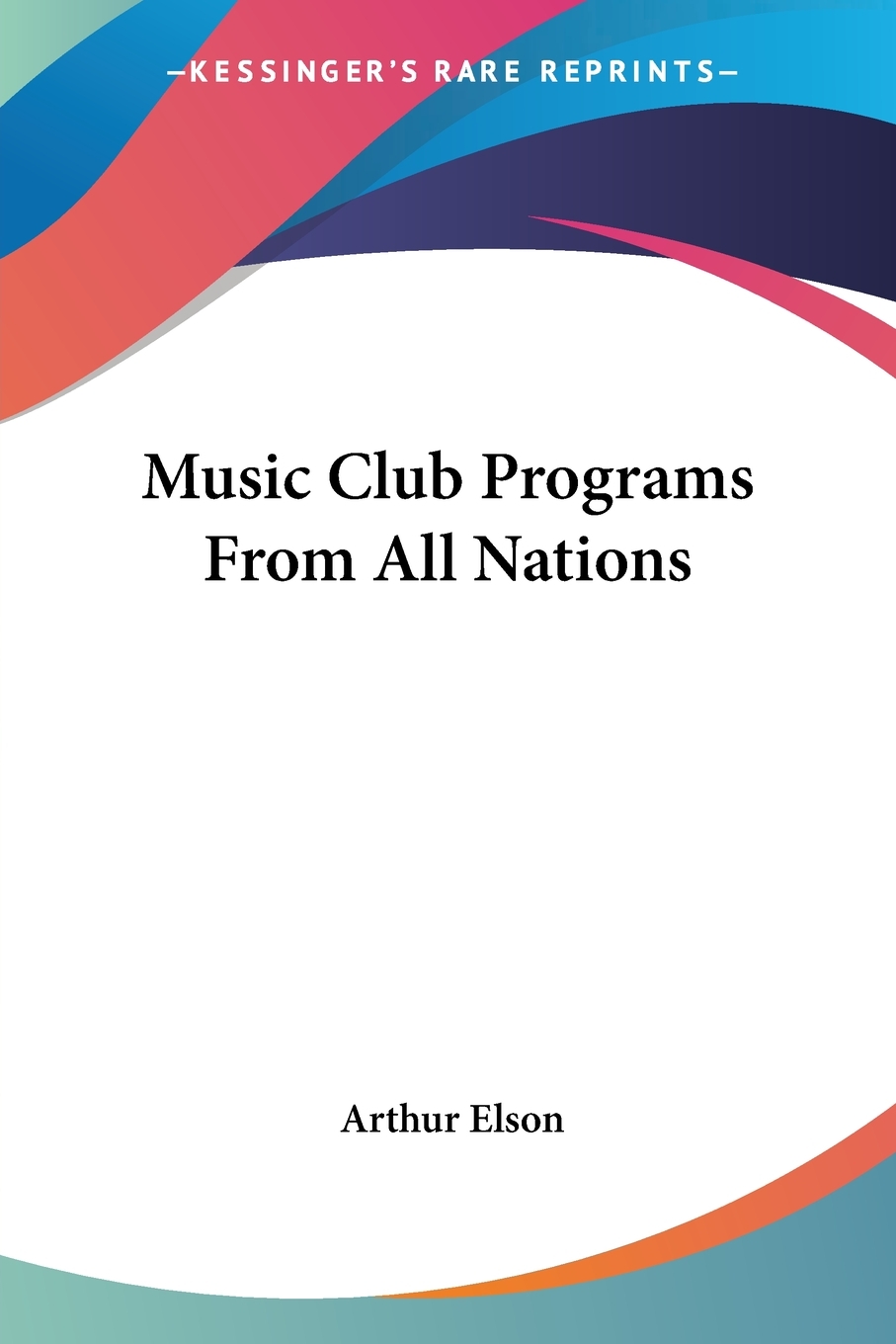 【预售 按需印刷】music club programs from all nations