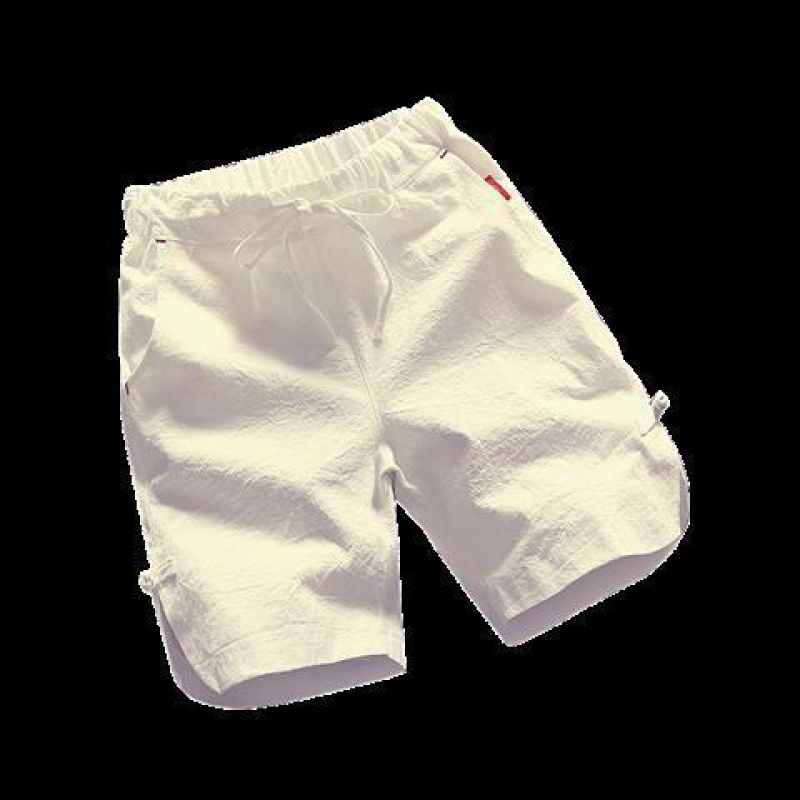裤男夏季男士棉麻料麻布短裤五分裤三分裤民族风透气夏装夏天裤子35分