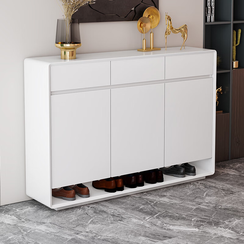 意特尔鞋柜门口入户玄关进门鞋柜家用大容量收纳神器 白色柜门 白色