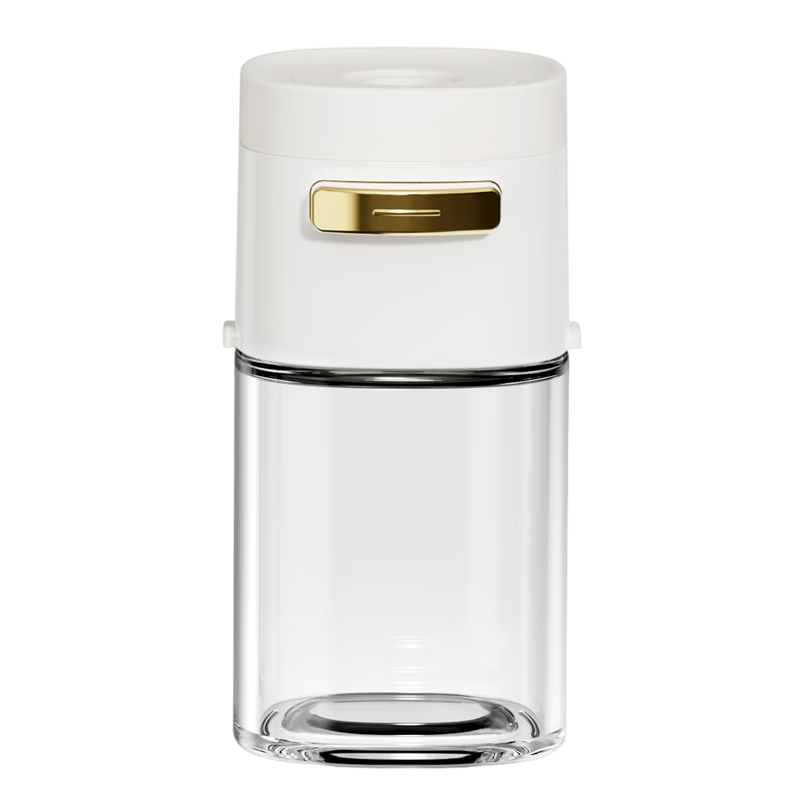 拜杰定量盐罐盐瓶调料瓶控盐瓶玻璃罐按压式可控制可计量调味罐180ml