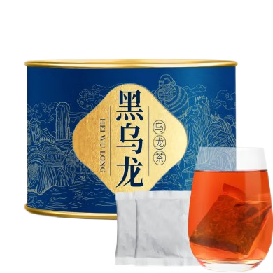 福茗源茶叶 黑乌龙茶 油切木炭技法去油浓香型茶多酚独立小茶包罐装