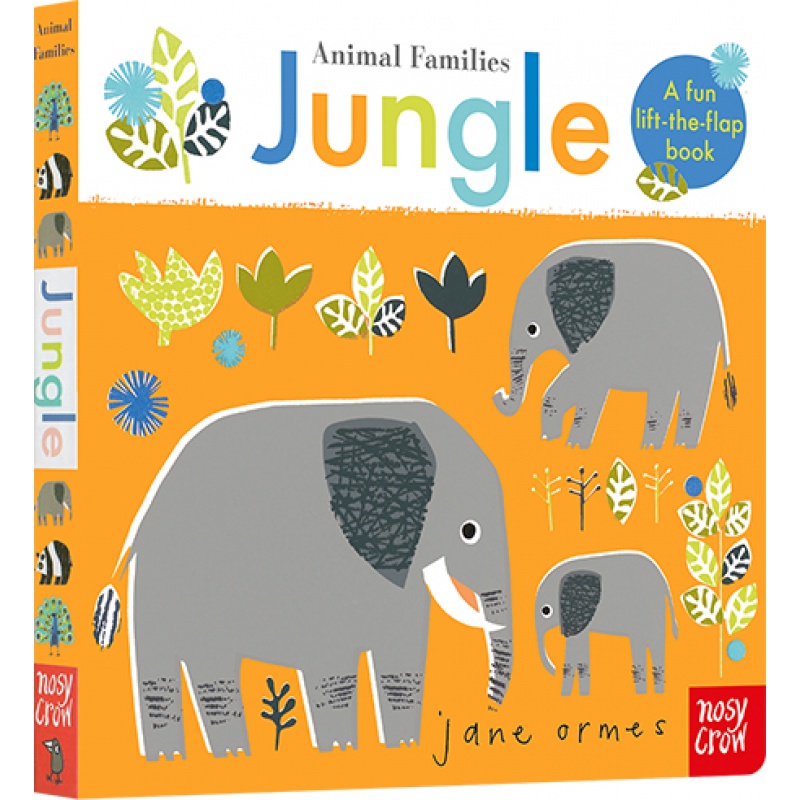 【外图原版】进口英文动物家族 丛林 animal families: jungle 纸板书