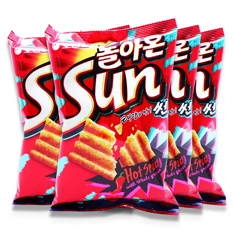 好丽友(orion) 韩国进口好丽友orion太阳玉米片80g波浪膨化薯片追剧