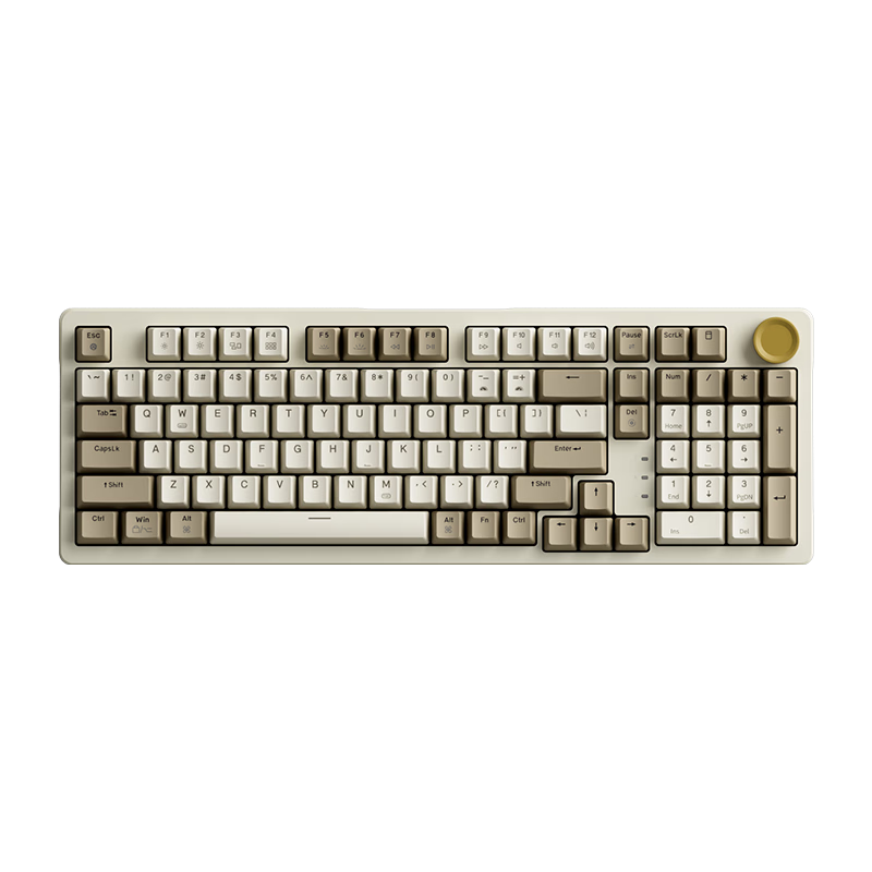 京东京造 JZ990有线机械键盘 99键背光Gasket Pro双系统兼容 元祖灰黄轴机械办公键盘195元