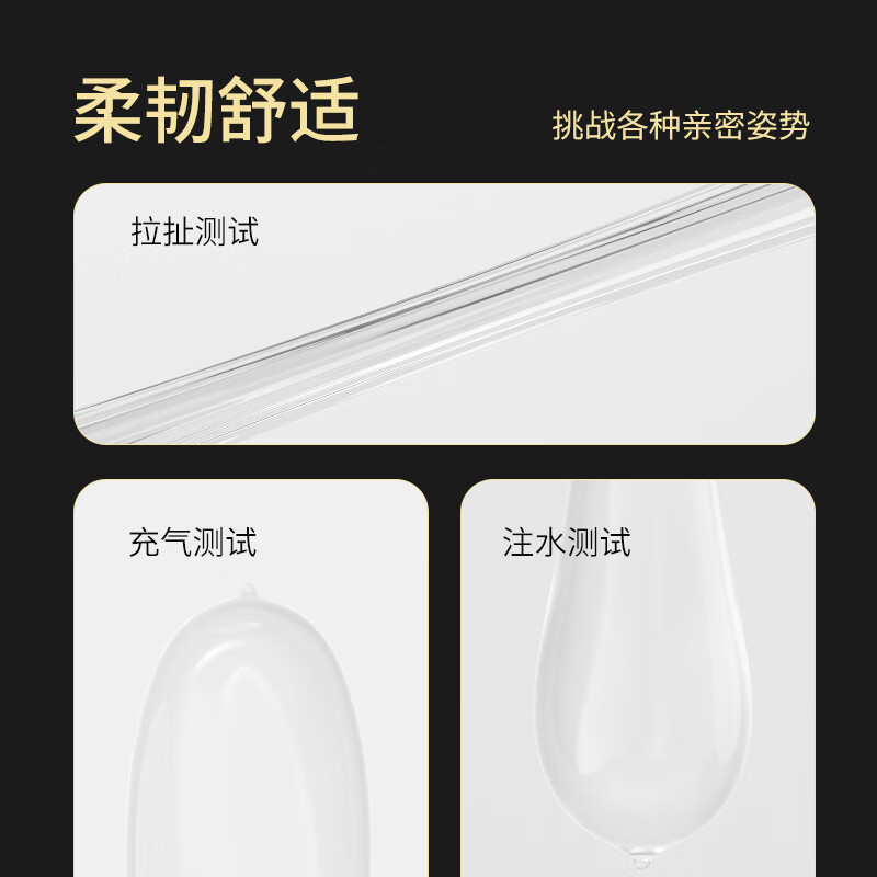 中川黑润001超薄隐形避孕套0.01裸入感安全套男专用持久延时情趣计生用品 中川黑润001 超薄款(10只装)