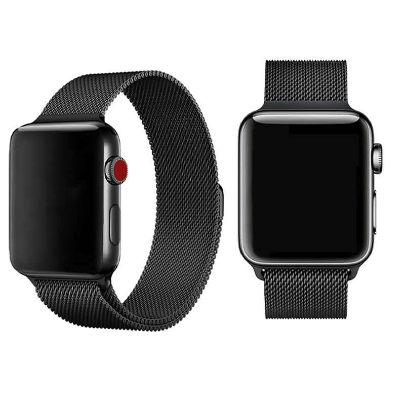 辉敏(huimin)米兰尼斯不锈钢编织表带 适用苹果s8手表iwatch3代4代5代