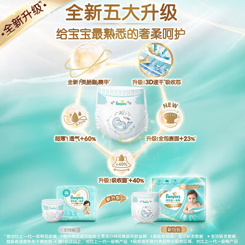 帮宝适一级帮纸尿裤 新生儿婴儿尿不湿尿裤 超薄透气散热尿布纸尿裤尿裤 NB码-84片（0-5kg）